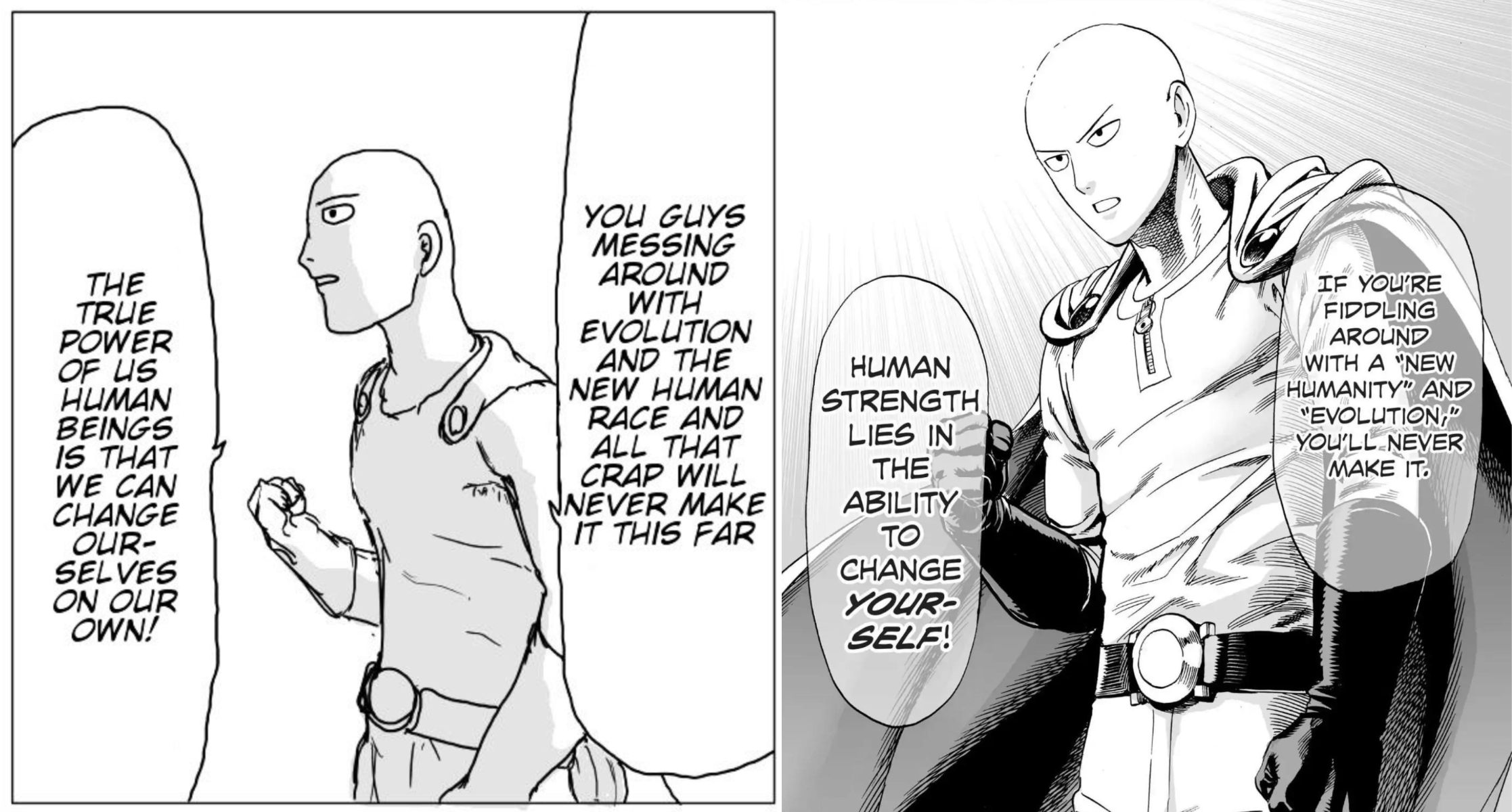 One Punch Man: before and after