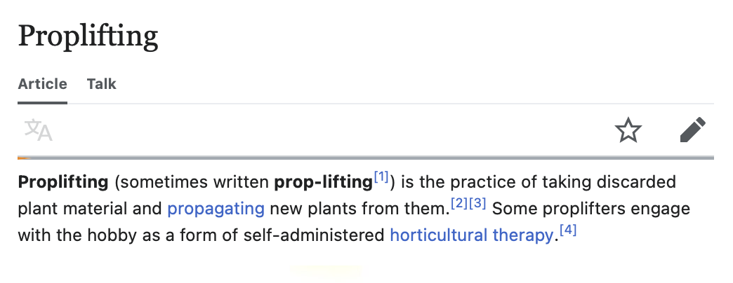 Proplifting on Wikipedia