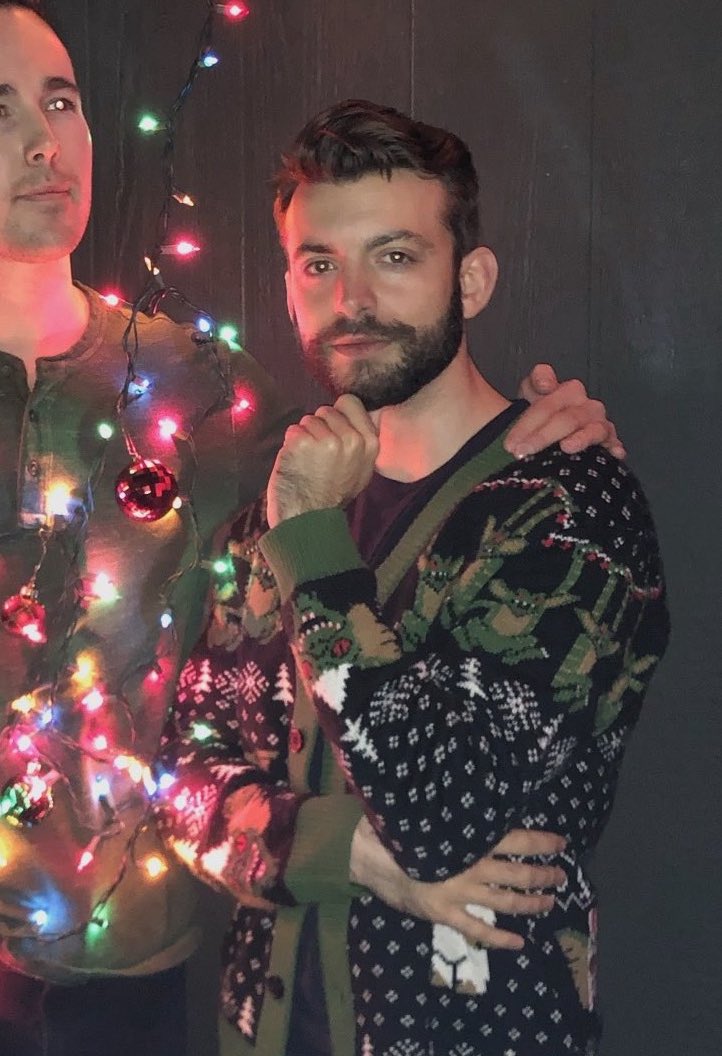 sweater at a party from 2018