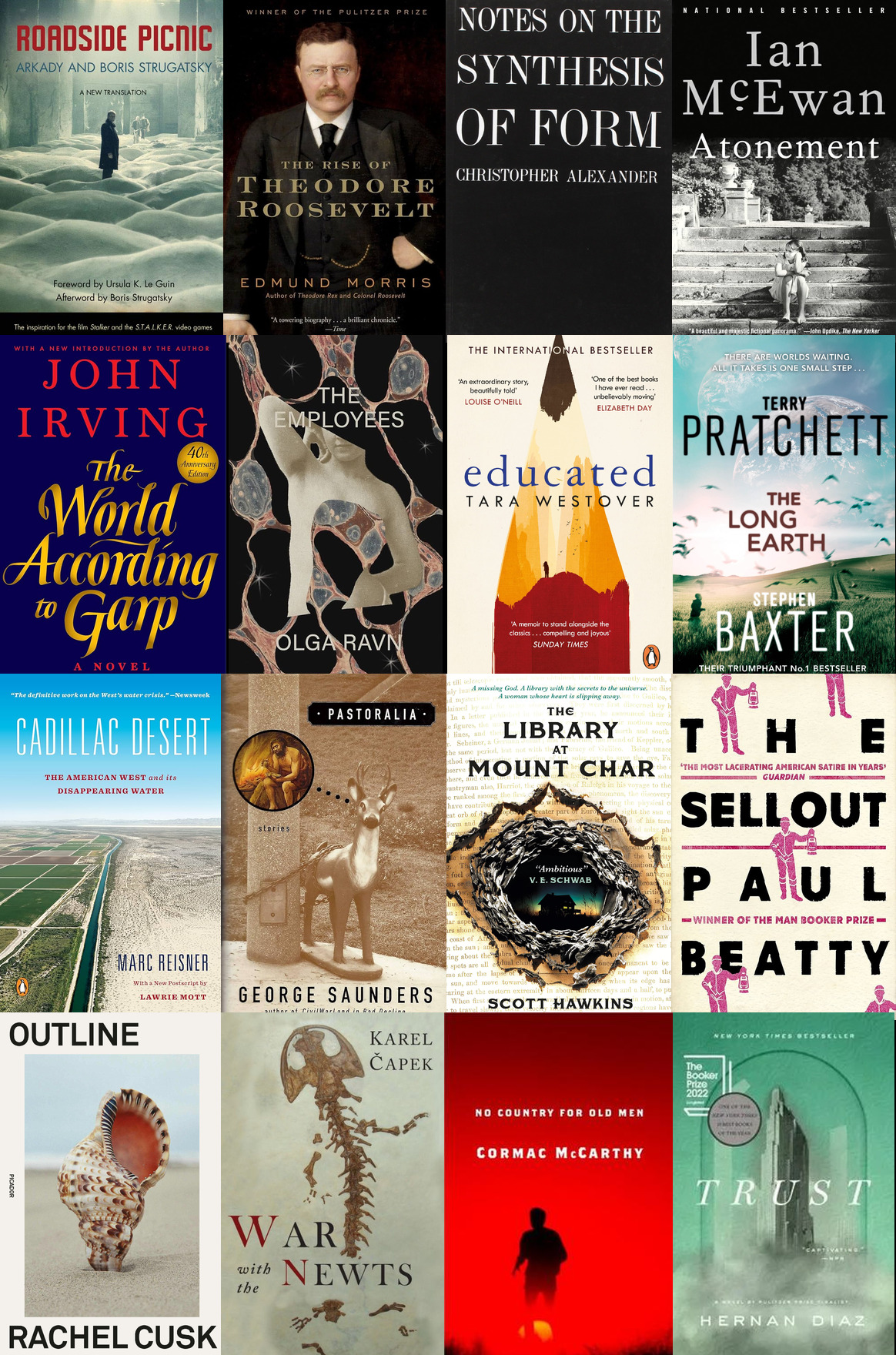 a grid of assorted book covers